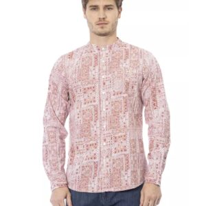 Regular Fit Mandarin Collar Shirt L Men