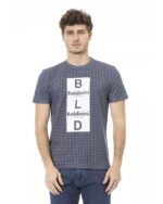 Short Sleeve Round Neck T-shirt with Front Print XS Men