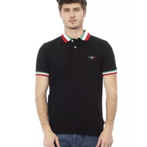 Embroidered Short Sleeve Polo Shirt with Tricolor Collar 3XL Men