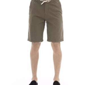 Solid Color Bermuda Shorts with Drawstring Closure W48 US Men