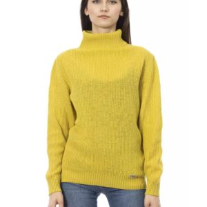 Ribbed Turtleneck Sweater with Metal Monogram S Women