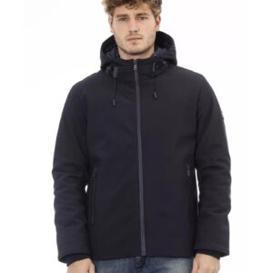 External Threaded Pocket Jacket with Logo Zipper Closure L Men