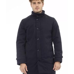 Long Jacket with External Welt Pockets and Front Closure 3XL Men