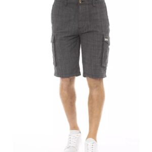 Cargo Shorts with Front Zipper and Button Closure W30 US Men