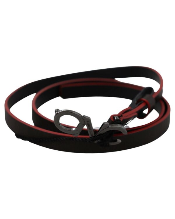 CNC Costume National Leather Logo Belt 85 cm Women