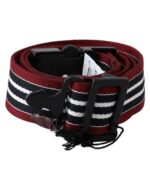 CNC Costume National Fashion Belt with Stripe Motif 100 cm Women