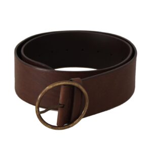 Authentic  Logo Engraved Leather Belt 90 cm Women