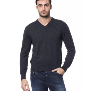 Embroidered Merino Wool Crew Neck Sweater 3XL Men