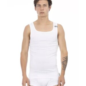 Stretch Cotton Logoed Shoulder Pad Mens Tank Top L Men