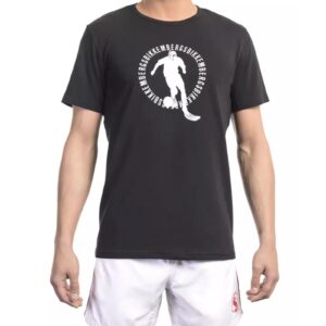 Front Print T-Shirt with Logo Detail L Men