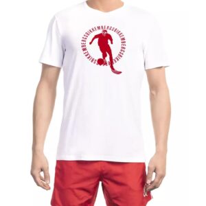 Graphic Print T-shirt with Back Logo S Men