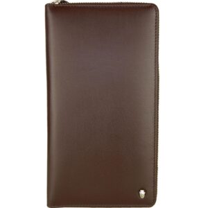 Brown Leather Wallet with Card and Coin Holders One Size Men