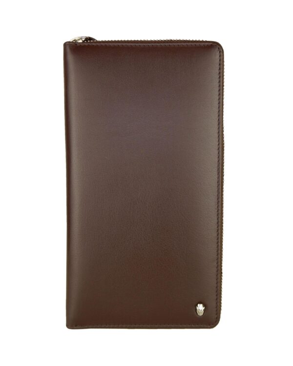 Brown Leather Wallet with Card and Coin Holders One Size Men