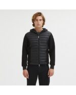 Centogrammi Black Padded Jacket with Front Zip Closure L Men