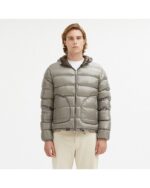 Reversible Hooded Jacket with Zip Closure and Duck Feather Padding L Men