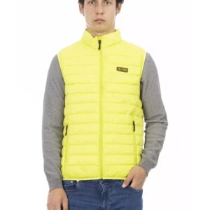 Sleeveless Down Jacket with Functional Pockets and Zipper Detailing L Men