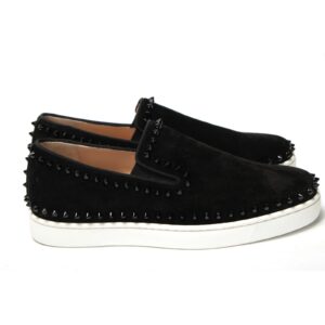 Studded Slip-On Flat Veau Velours Shoes 40 EU Men