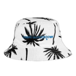 Comme des Fuckdown Fisherman Hat with Palm Print and Embroidered Logo One Size Women