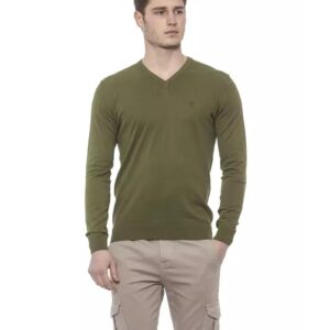 V-Neck Solid Color Sweater M Men