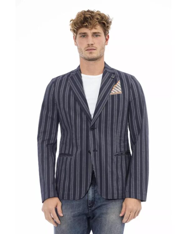 Classic Button-Front Jacket with Front Pockets 50 IT Men