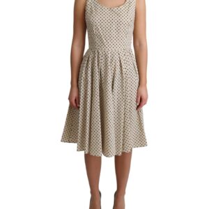 Sleeveless  Dress with Polka Dot Pattern 42 IT Women