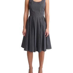 Sleeveless  Dress with Polka Dot Pattern 44 IT Women