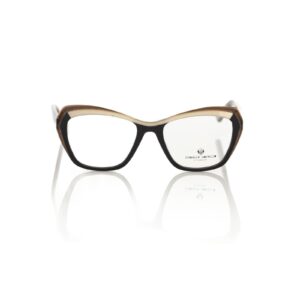 Glittered Cat Eye Eyeglasses with Black and Cream Frame One Size Women