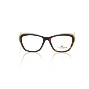 Cream Cat Eye Eyeglasses with Turtle Pattern One Size Women