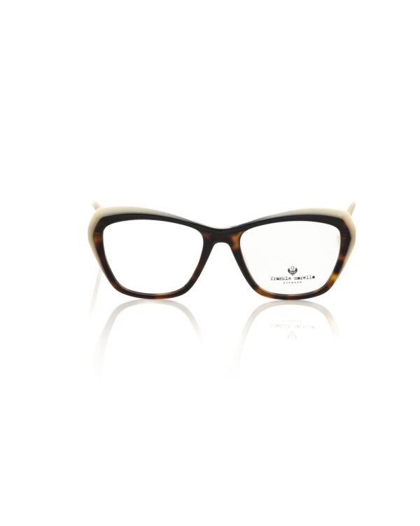 Cream Cat Eye Eyeglasses with Turtle Pattern One Size Women