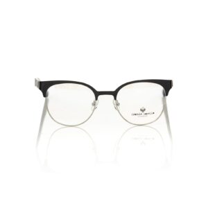 Clubmaster  Eyeglasses with Black Geometric Pattern One Size Women