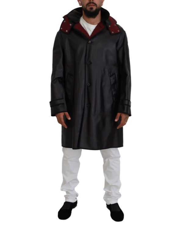 Hooded Parka Coat with Button Closure and Logo Details 48 IT Men