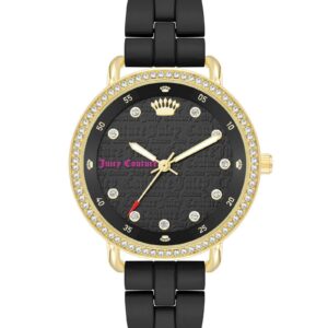 Gold Fashion Watch with Rhine Stone Facing One Size Women