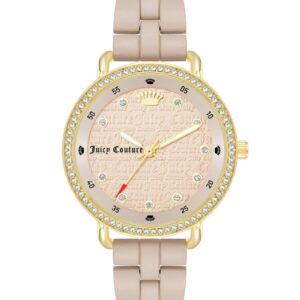 Golden Fashion Analog Watch with Rhinestone Facing One Size Women