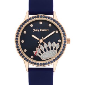 Rose Gold Analog Fashion Watch with Rhinestone Facing One Size Women