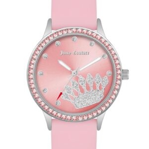 Silver Analog Fashion Watch with Rhine Stone Facing One Size Women