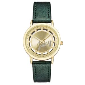 Gold Fashion Analog Watch with Rhinestone Facing One Size Women