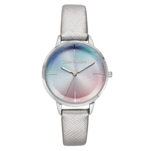 Silver Analog Quartz Fashion Watch with Pin Buckle Closure One Size Women