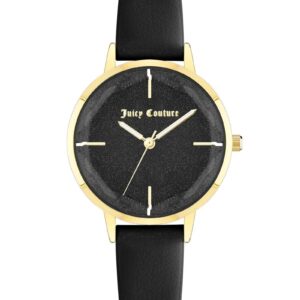 Gold Fashion Analog Womens Watch with Quartz Movement and Leatherette Strap One Size Women