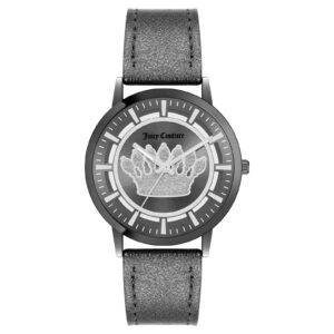 Gunmetal Fashion Watch with Rhine Stone Facing One Size Women