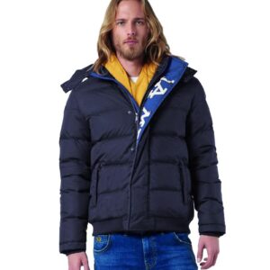 Mens Nylon Sports Jacket with Hood and Water-Repellent Surface Treatment L Men