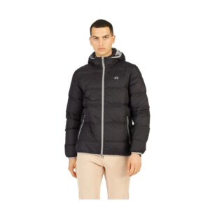 Mens Padded Goose Down Jacket with Front Zip Closure L Men