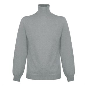 High Neck Grey Cashmere Sweatshirt 2XL Men