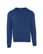 Malo Blue Round Neck Wool and Cashmere Sweater L Men