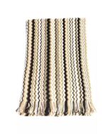 Fringed Geometric Fantasy Scarf One Size Women