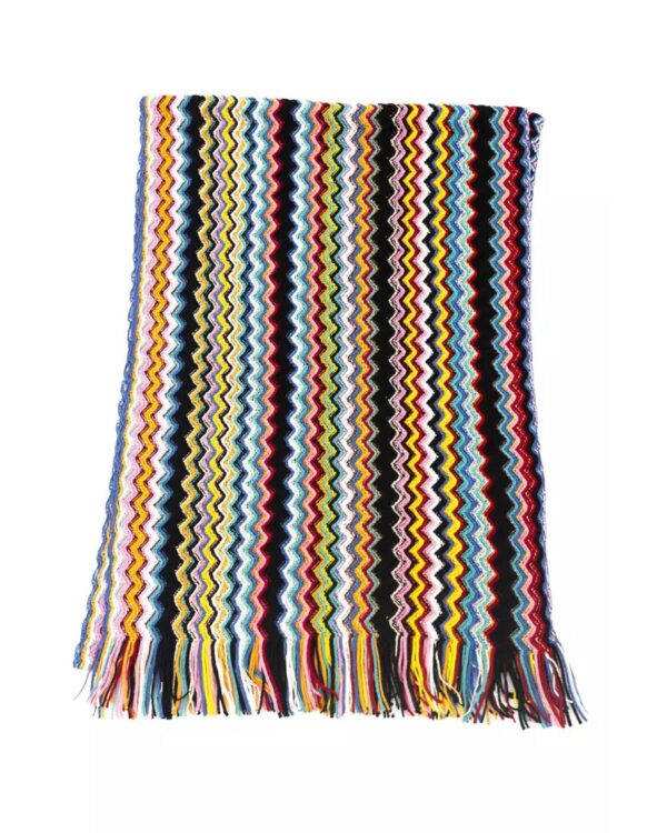 Fringed Geometric Fantasy Scarf One Size Women