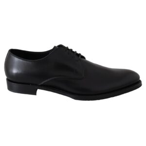 Handcrafted Black Leather Derby Dress Formal Shoes 39.5 EU Men