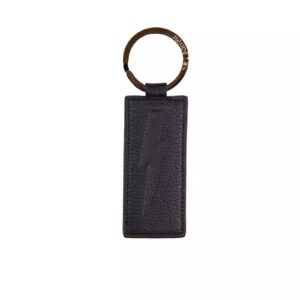 Leather Keychain with Sleek Design One Size Men