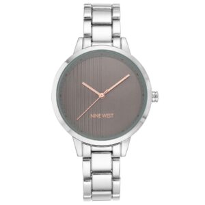 Silver Fashion Quartz Watch with Folding Clasp One Size Women