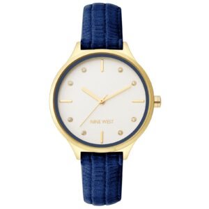 Gold Rhine Stone Fashion Watch with Analog Display One Size Women