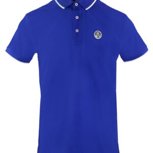 Ocean Blue North Sails Polo with Front Logo in Soft Cotton S Men